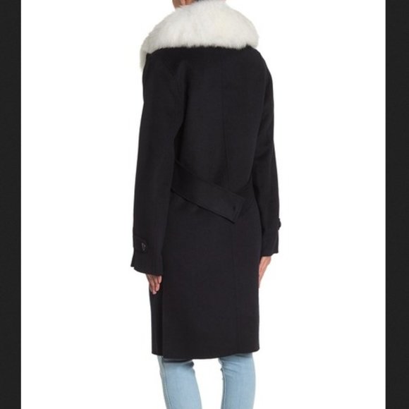 NEW Derek Lam 10 Crosby NAVY Wool blend coat sz M - Picture 3 of 13